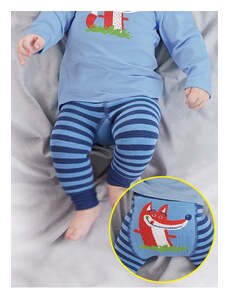 Denokids Fox Baby Boy Knitted Blue Leggings-Pants