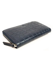 Arwel Dámská kožená zipová peněženka - modrá