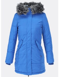 MODOVO Dámská zimní bunda s kožešinovou podšívkou modrá
