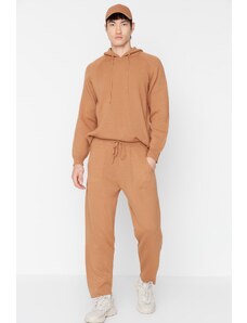 Trendyol Camel Mens Carrot Fit Sweater Pants