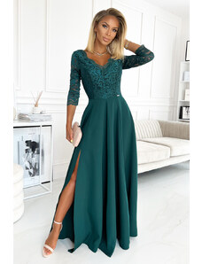 Numoco Dámské společenské šaty Amber zelená XL