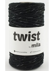 TWIST MILA 3 mm - černá stříbrná