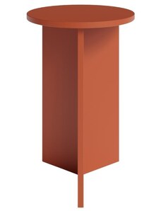 Červený vysoký kulatý odkládací stolek MOJO MINIMAL 39,5 cm