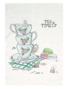 Snový svět Tea Time - lněná utěrka