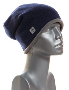 BajaDesign zimní svetrová čepice pro holky, tm. modrá + šedá