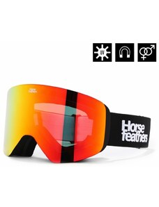 Snowboardové brýle Horsefeathers Colt - černé, červené