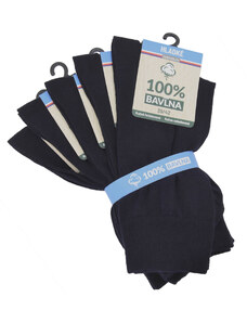 RS 100% bavlněné hladké jednobarevné ponožky černá 39-42