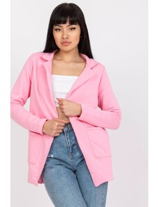 MladaModa Bavlněné sako s kapsami model 84545 jasné růžové