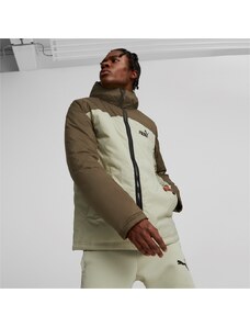Puma Colourblock Hooded Padded Jacket beige