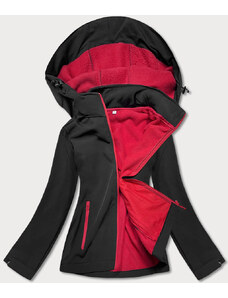 J.STYLE Černo-červená dámská bunda s polarem (HH017-1-5)