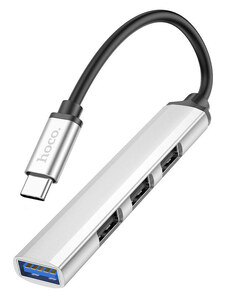 Redukce USB-C to USB-A - Hoco, HB26 Silver