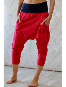 Meera Design Kalhoty s nižším sedem Anáhitá - Růžová s navy
