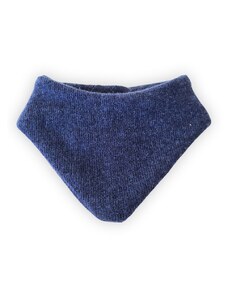 Pletený merino šátek LORITA dvouvrstvý modrý,