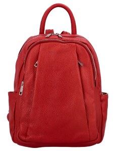 Dámský kožený batůžek červený - Delami Cocoa červená