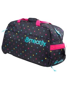 Cestovní taška Meatfly Gail černá/barevné puntíky