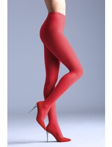 Giulia Červené neprůhledné punčochy z mikrovlákna Samba 40DEN