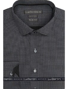 Košile AMJ - kolekce Lui Bentini - Slim fit - šedá s drobným vzorem LDS221