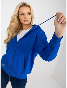 Fashionhunters Tmavě modrá mikina SUBLEBEL na zip