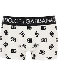 Dolce & Gabbana Boxerky pro muže, Trenýrky Ve výprodeji v Outletu, Bílá, Bavlna, 2024, M S