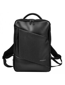 Barebag Pierre Cardin Elegantní černý pánský batoh s kapsou pro laptop, USB