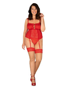 Dámské punčochy Obsessive červené (Blossmina stockings) 4