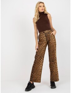 BASIC Rozšířené kalhoty s tygrovaným designem -animal pattern Zvířecí