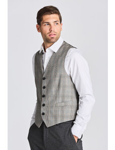 VESTA GANT D2. GLEN CHECK SUIT WAISTCOAT černá 46