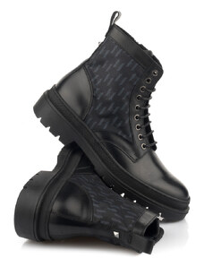 KOTNÍKOVÁ OBUV KARL LAGERFELD OUTLAND MONO MIX LACE BOOT