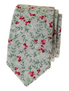 Vánoční Úzká bavlněná kravata Avantgard - zelená / červená