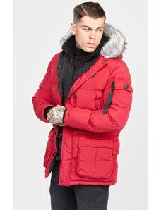 Sik Silk Pánská Červená Zimní Bunda Arctic Parka