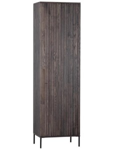 Hoorns Hnědá jasanová šatní skříň Gravia 210 x 60 cm