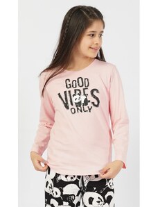 Pyžamo dívčí dlouhé Vienetta Secret GOOD VIBES ONLY 04368VS - 1020361154