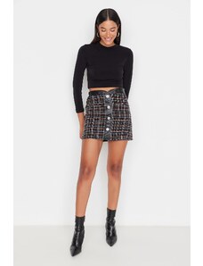 Trendyol Black Skirt With Woven Buttons