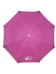 Derby Mini s potiskem - dětský skládací deštník, růžová, plná barva