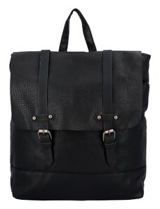 Flora&Co Městský dámský koženkový batoh Loreto, černá
