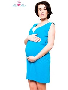 Be MaaMaa Těhotenská, kojící noční košile Iris - modrá, B19