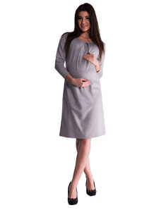 Be MaaMaa Těhotenské šaty - šedé