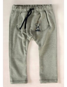 K-Baby Stylové dětské kalhoty, tepláky s klokankovou kapsou - šedé