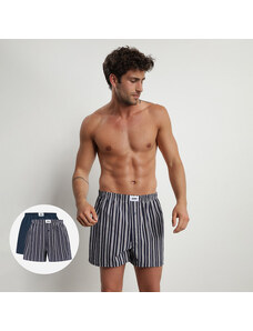 Pánské volné boxerky 2 ks DIM ECOSMART LOOSE BOXER 2x - DIM - šedá