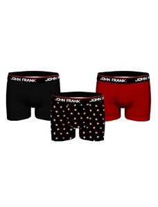 Pánské boxerky John Frank JF3B-CH-02 3PACK