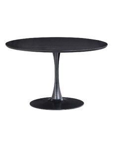 Hoorns Černý kulatý jídelní stůl Somar 120 cm