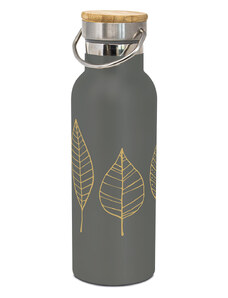 PPD Nerezová lahev Pure Gold Leaves anthracite, 500 ml