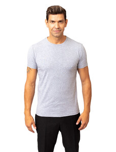 Loram Pánské tričko NOBILIS s kulatým výstřihem šedé