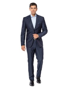 Loram Oblek jednobarevný na dva knoflíky šedo modrý