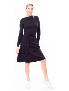 Loram Lodičkové šaty s kapsami DIANA v černé barvě