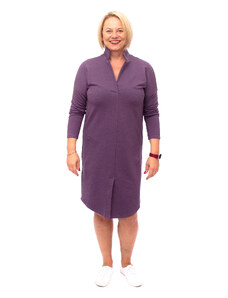Loram Volné šaty TORQUEM s límečkem fialové