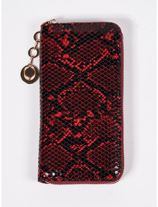 Women's wallet with snake pattern red Shelvt