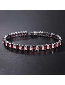 Sisi Jewelry Náramek se zirkony Rafaela Garnet