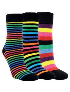 Dámské bavlněné pruhované ponožky RS 35-38