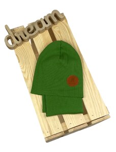 Set čepice + nákrčník BY MIMI zelený